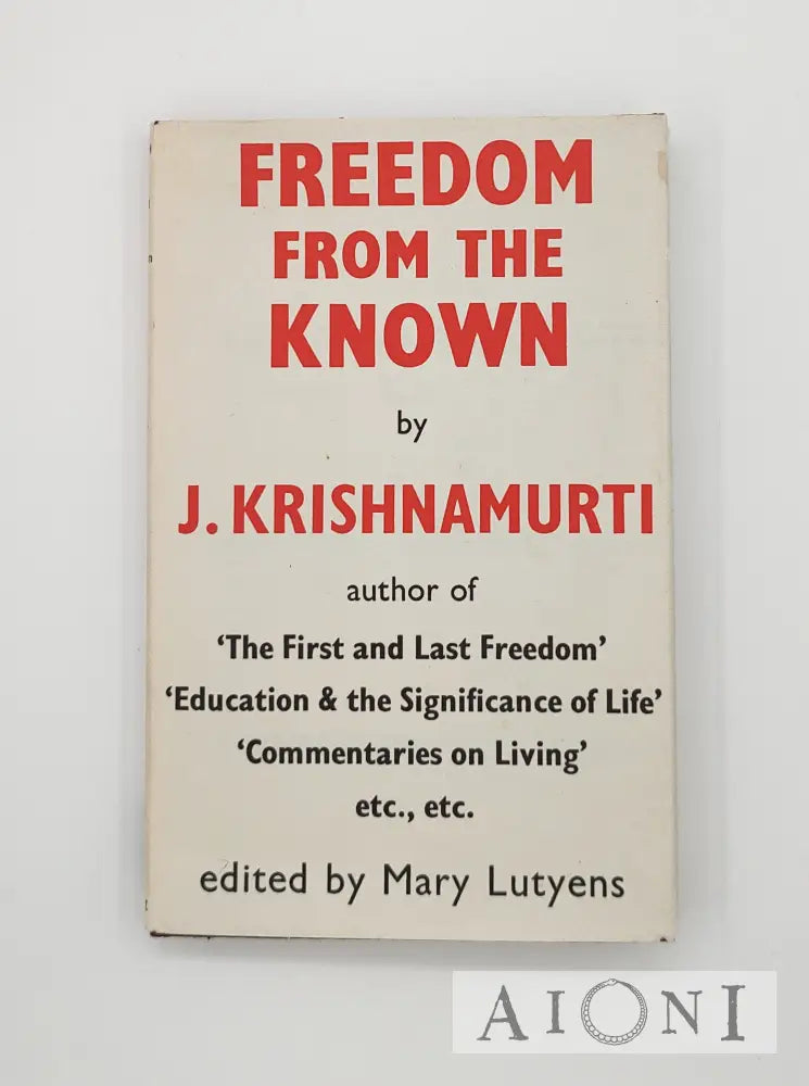 Freedom From The Known Kirjat