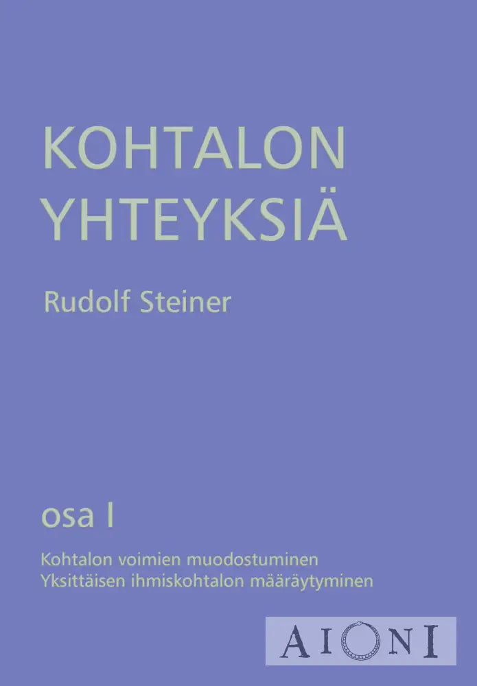 Kohtalon Yhteyksiä Osa I Kirjat