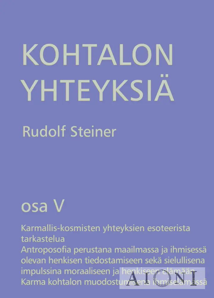 Kohtalon Yhteyksiä Osa V Kirjat