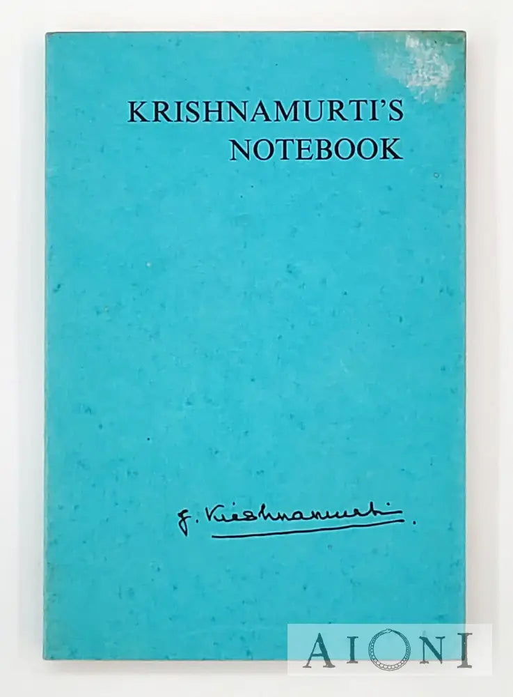 Krishnamurti’s Notebook Kirjat