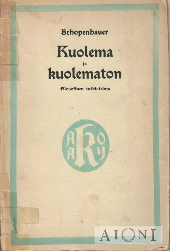 Kuolema Ja Kuolematon Kirjat