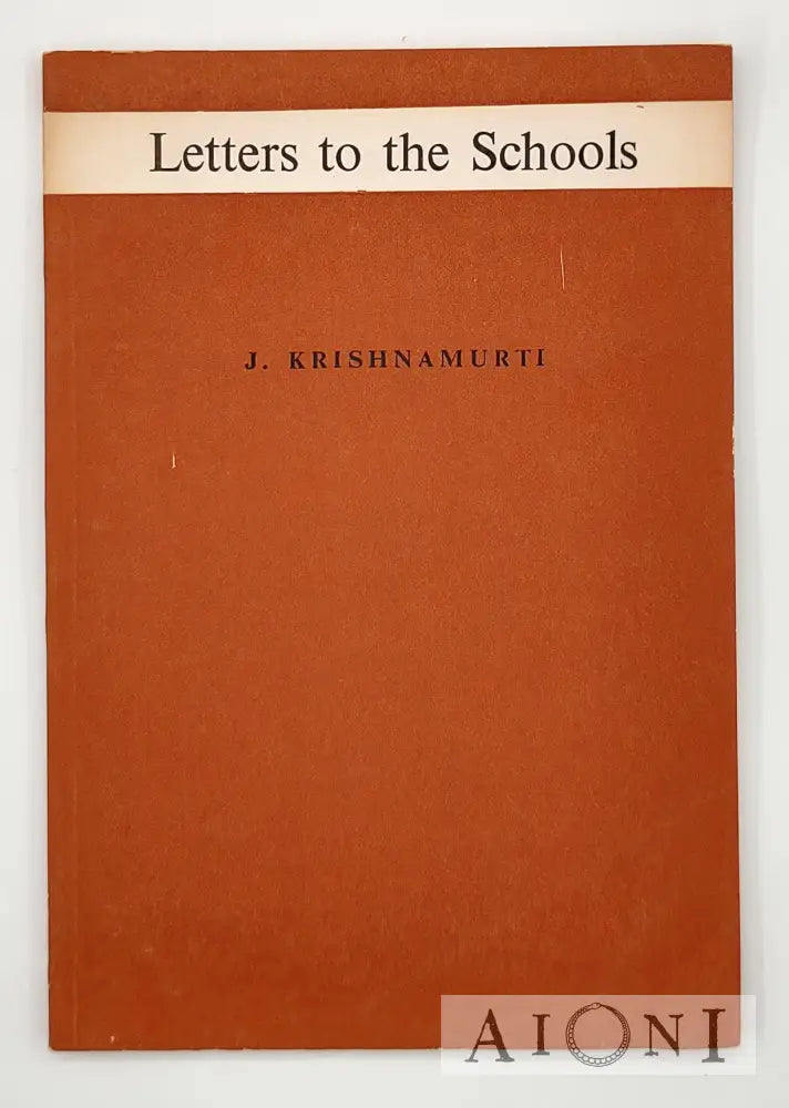 Letters To The Schools Kirjat