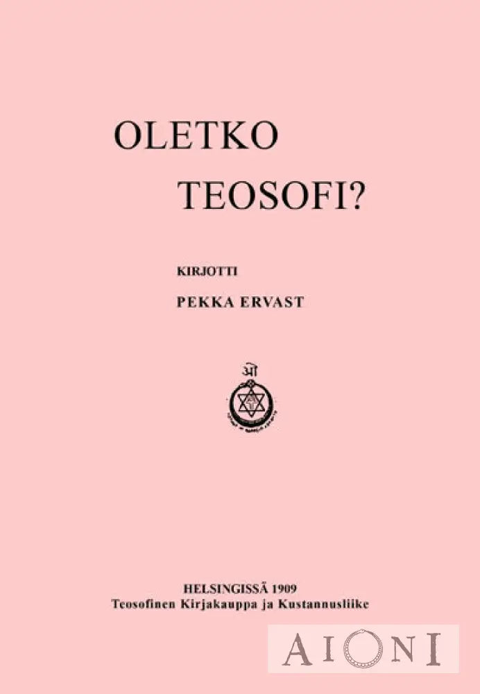 Oletko Teosofi? Kirjat