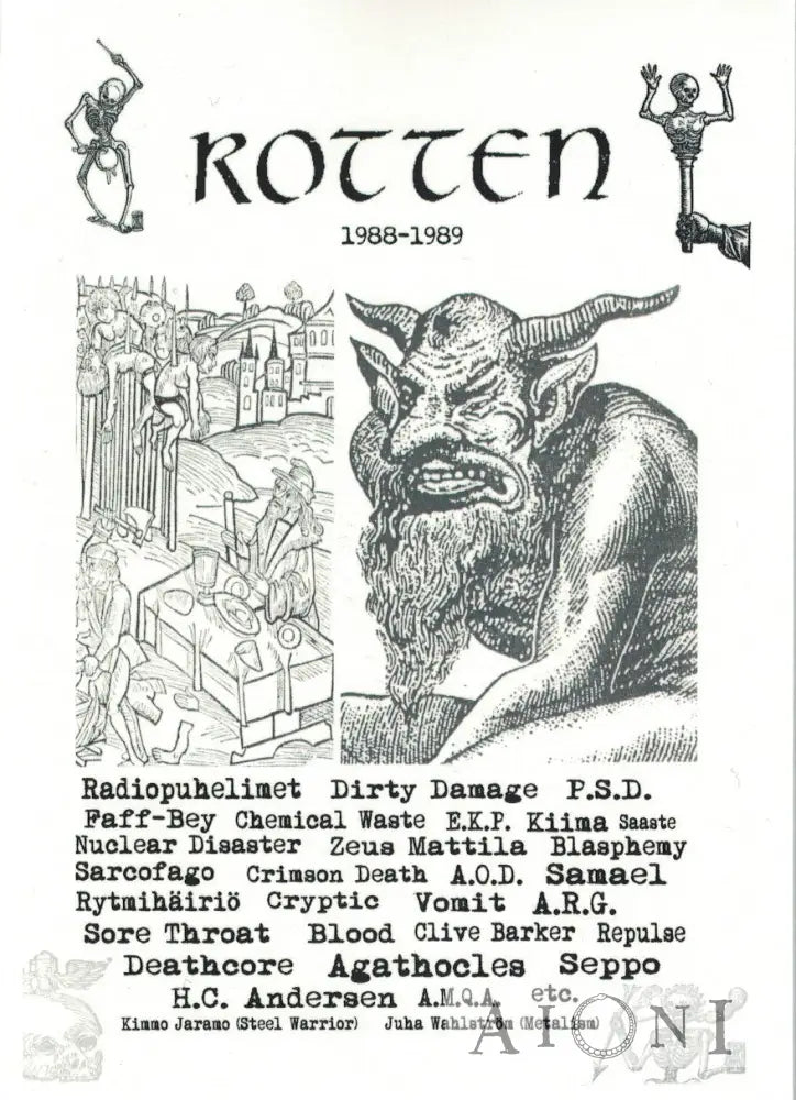 Rotten Zine (1988–1989) Kirjat