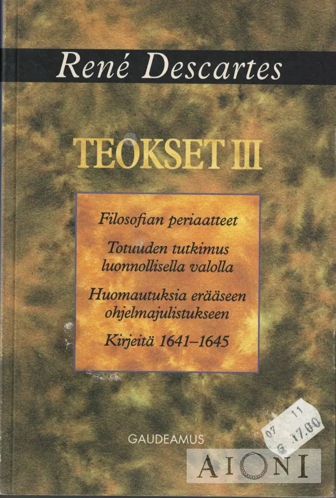 Teokset Iii Kirjat